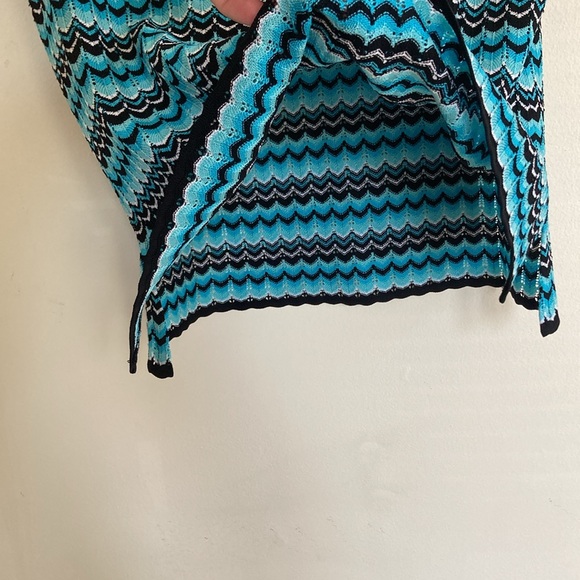 Vintage Exclusively Misook Geometric Pointelle Sleeveless Blouse Size Medium - Picture 4 of 8